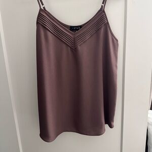 1. State Pintuck V-Neck Camisole, Mauve, XS